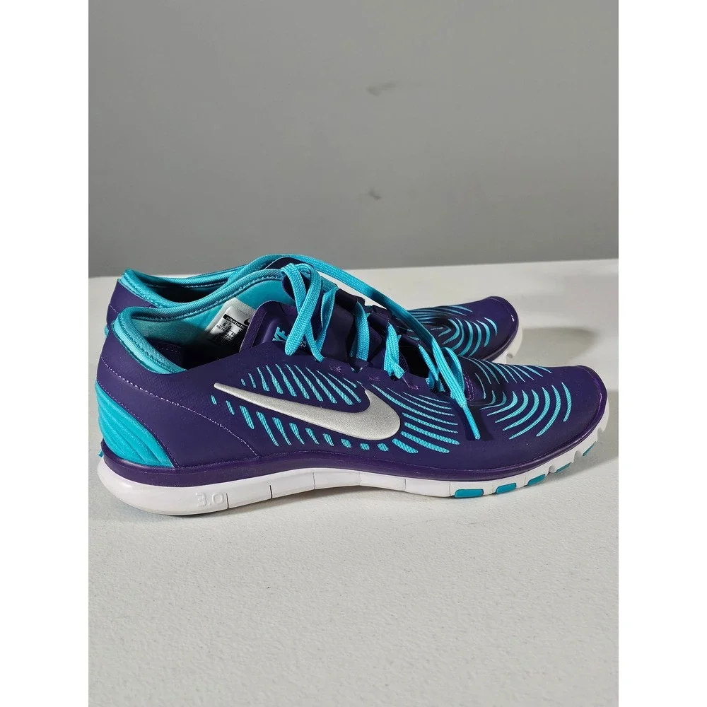 Nike Free 3.0 V5 Running Shoes Womens 8.5 Purple Teal 599268-500 Training